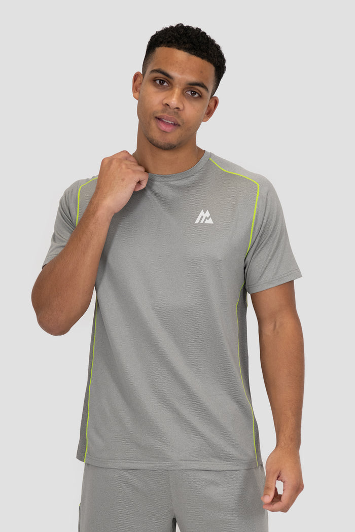 Terra T-Shirt - Platinum Grey/Cement Grey/ Electric Lime