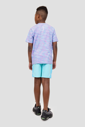 Boys Trail T-Shirt - Blue/Pink/White