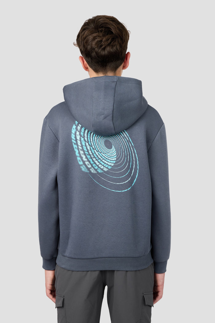 Boys Helix Graphic Hood - Slate Grey