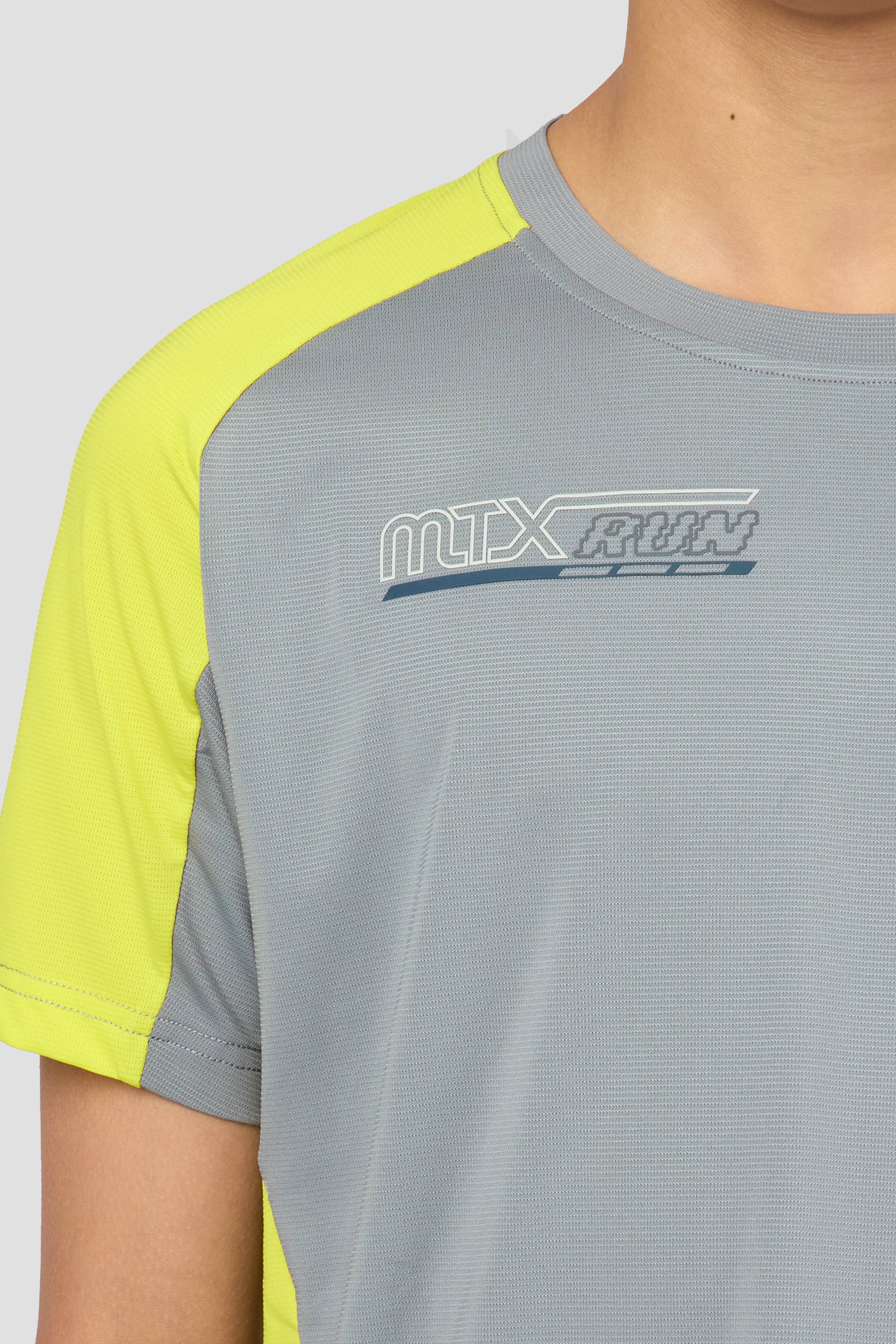 MTX Run Turbo T-Shirt - Platinum Grey/Electric Lime