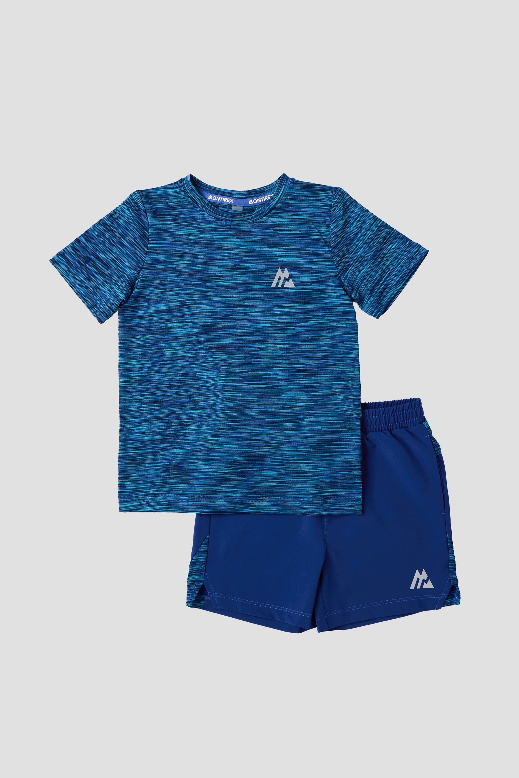 Infant Boys Trail T-Shirt/Short Set - Blue/Navy Multi