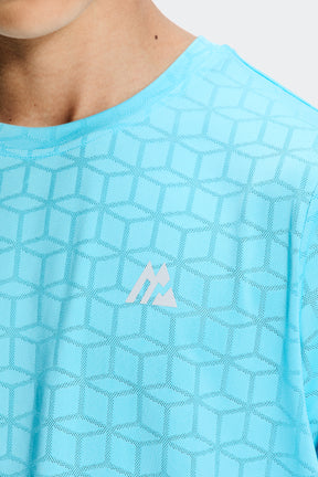 Boys Cube T-Shirt - Neon Sky