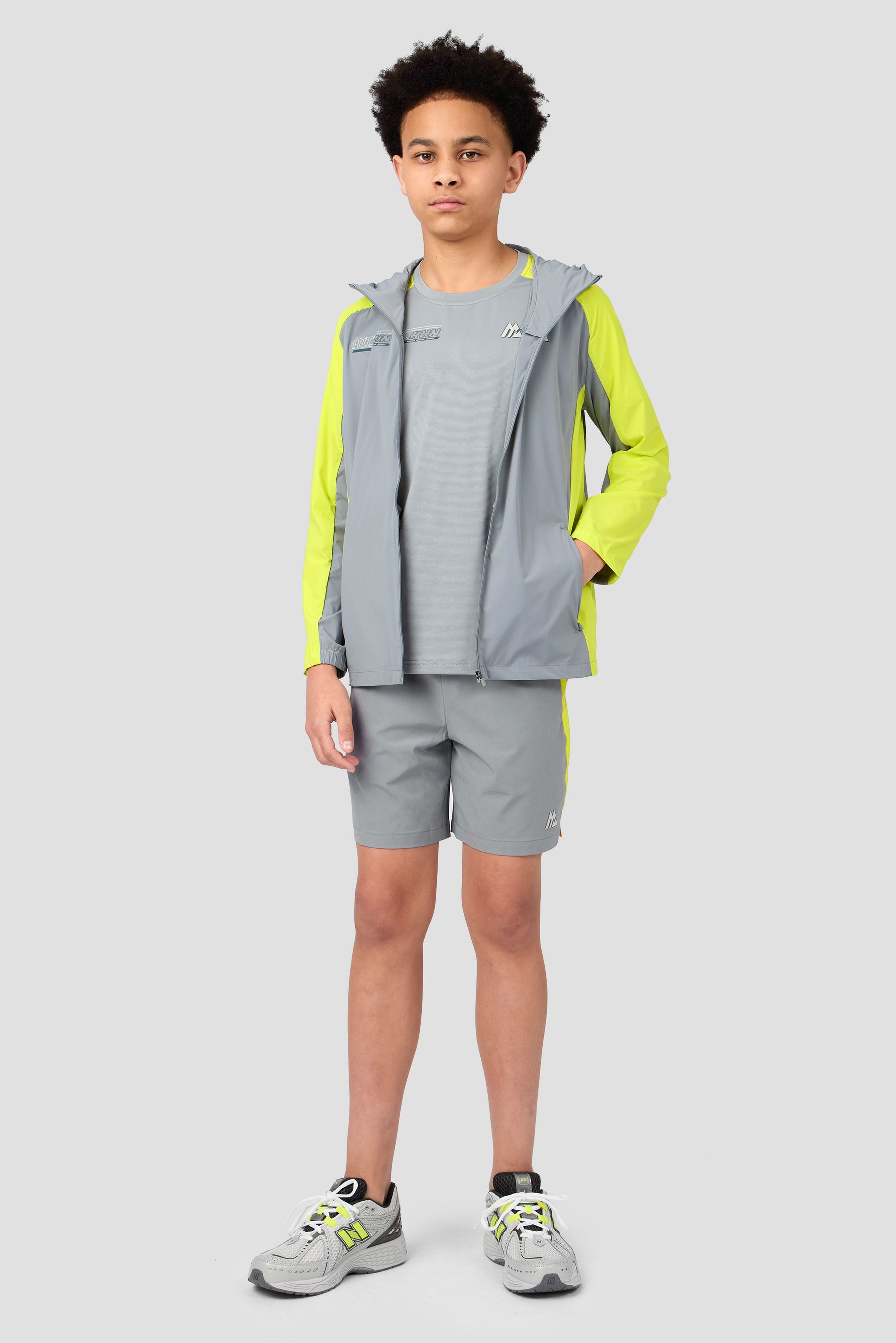 MTX Run Turbo T-Shirt - Platinum Grey/Electric Lime