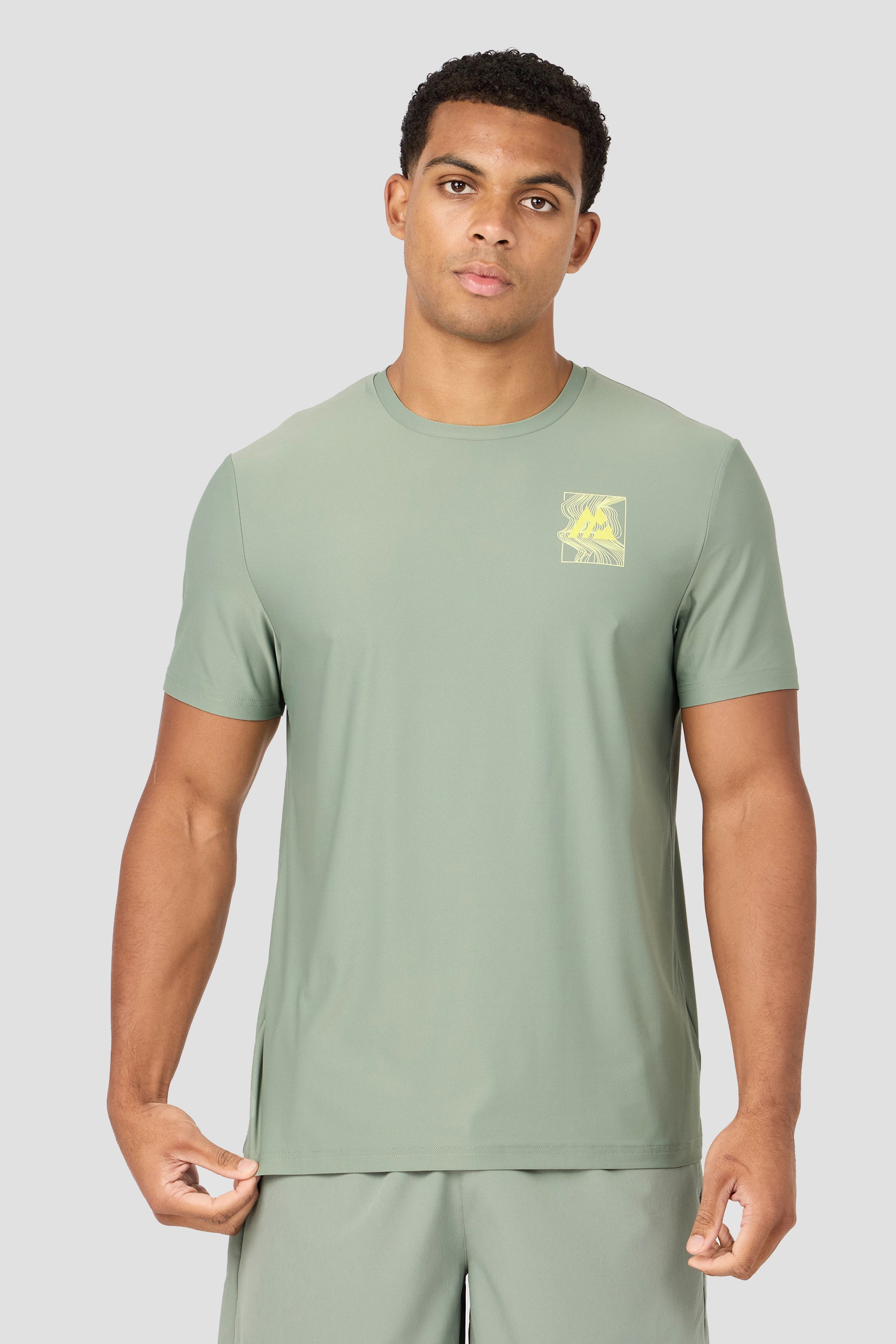 Frequency T-Shirt - Green Slate/Citrus