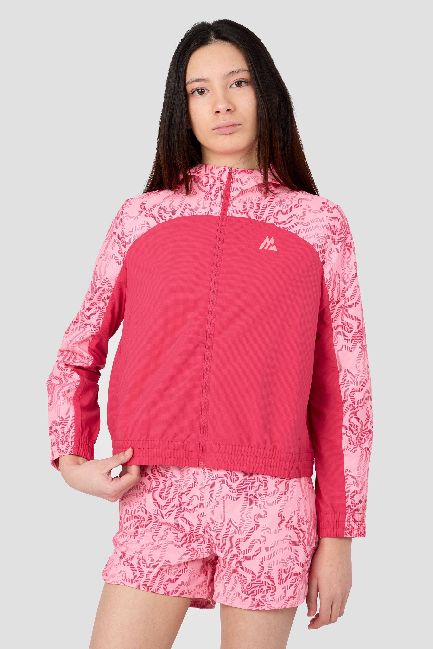 Girls Spin Windbreaker - Bouquet/Sweet Pink