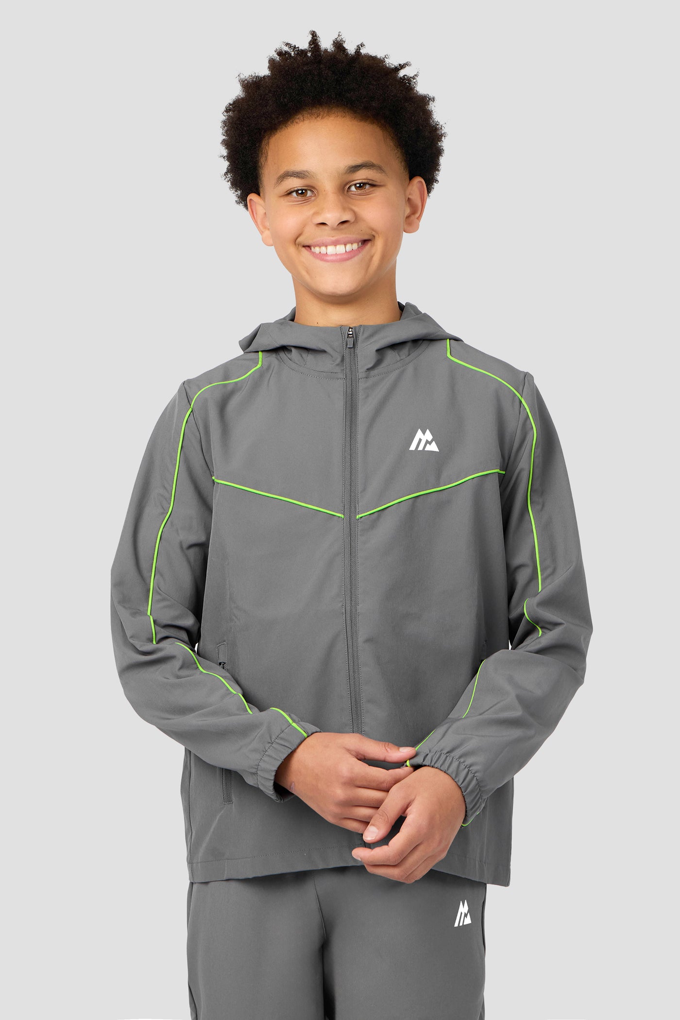 Boys Kinetic Jacket - Cement Grey/Apple