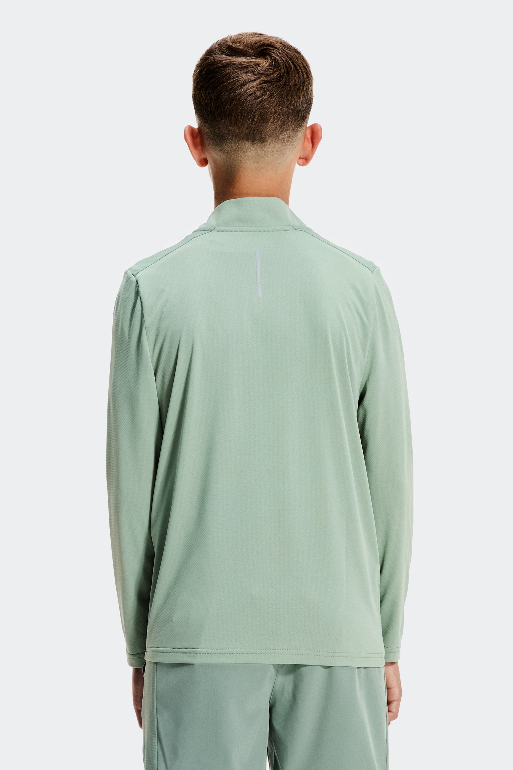 Boys Delta 1/4 Zip - Ash Green