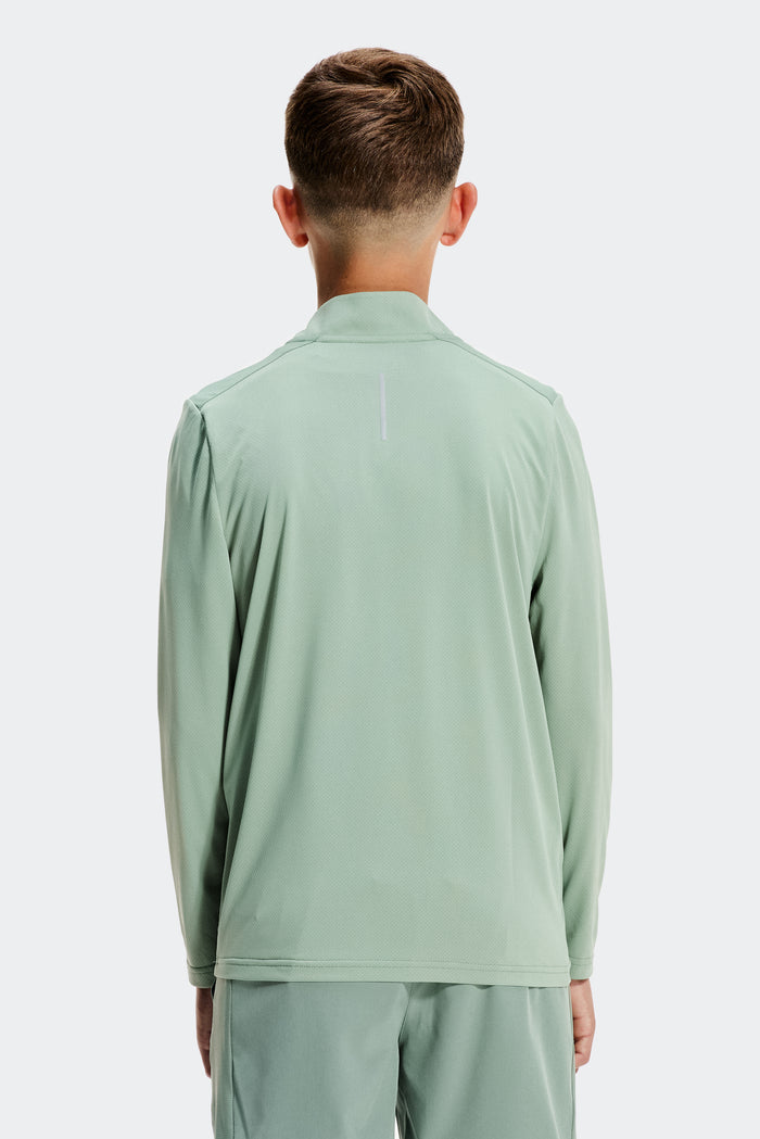 Boys Delta 1/4 Zip - Ash Green