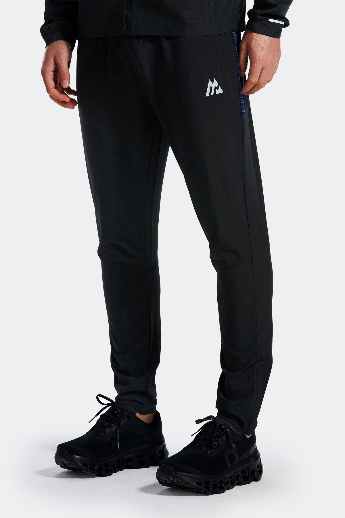 Trail Panel Running Pant - Black/Navy/Blue