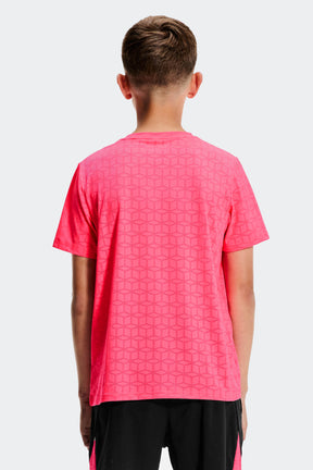 Boys Cube T-Shirt - Shocking Pink