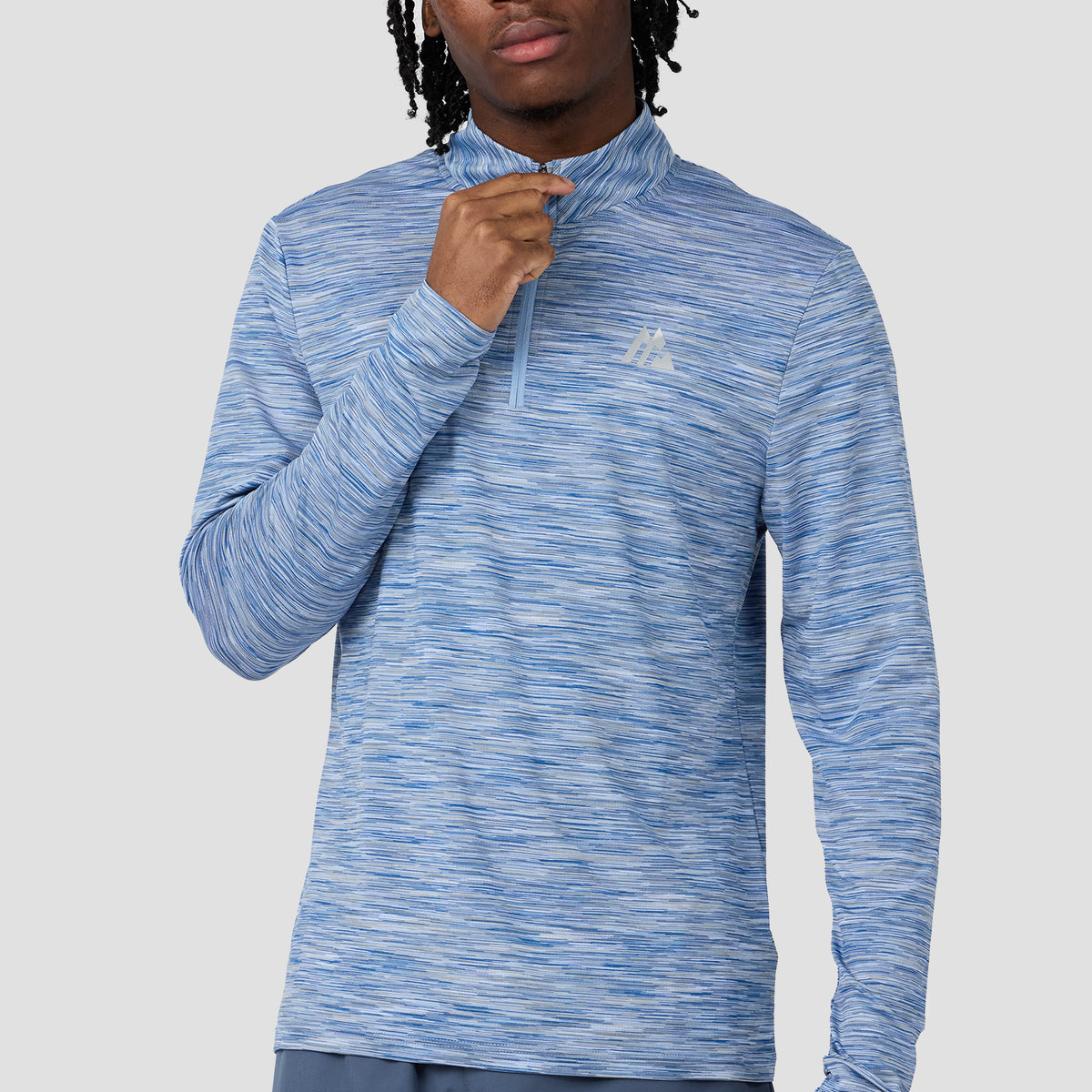 Montirex Trail 1/4 Zip Light Blue Multi | Sportswear Gymwear