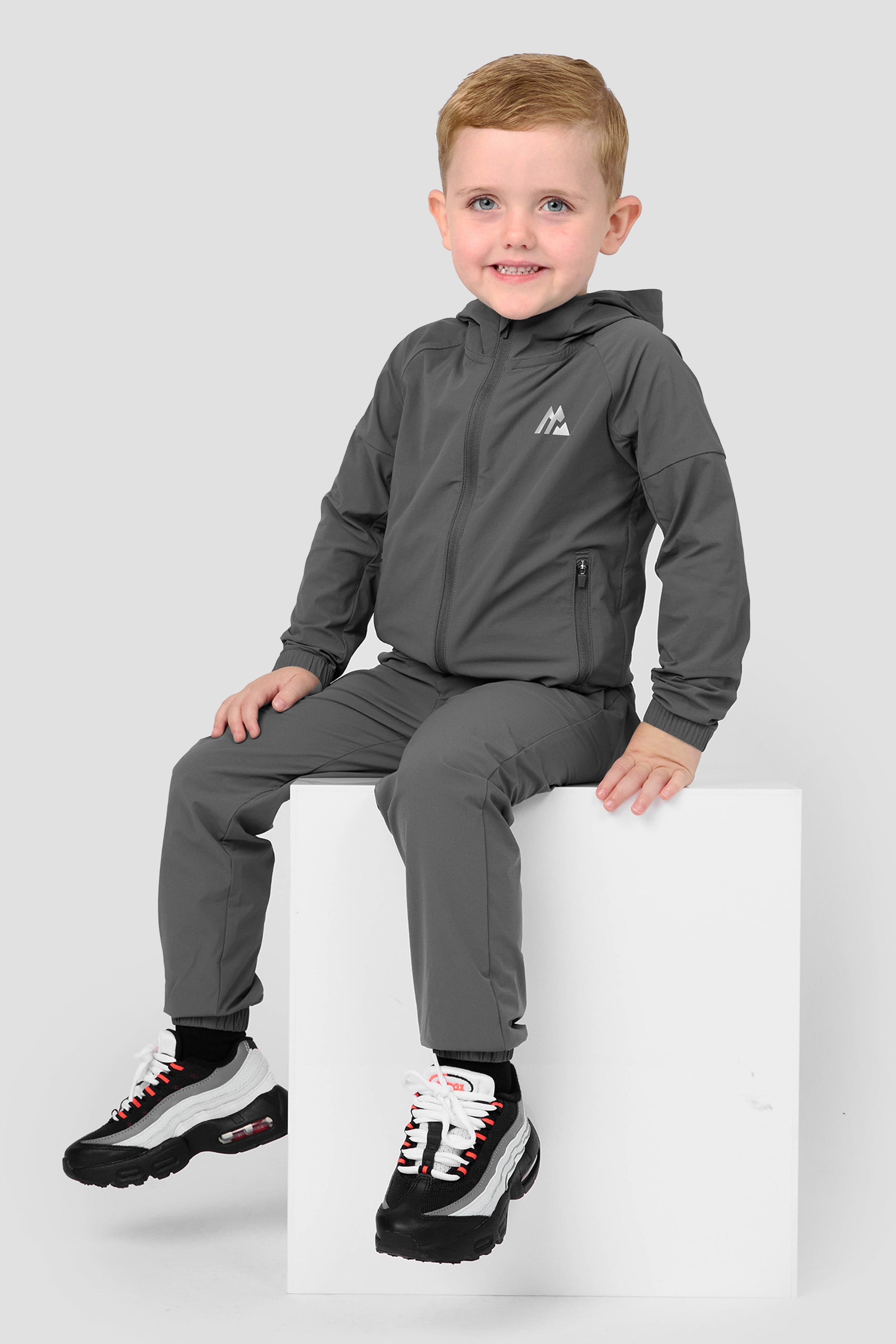 Infant Boys Bolt Jacket/Pant Set - Cement Grey
