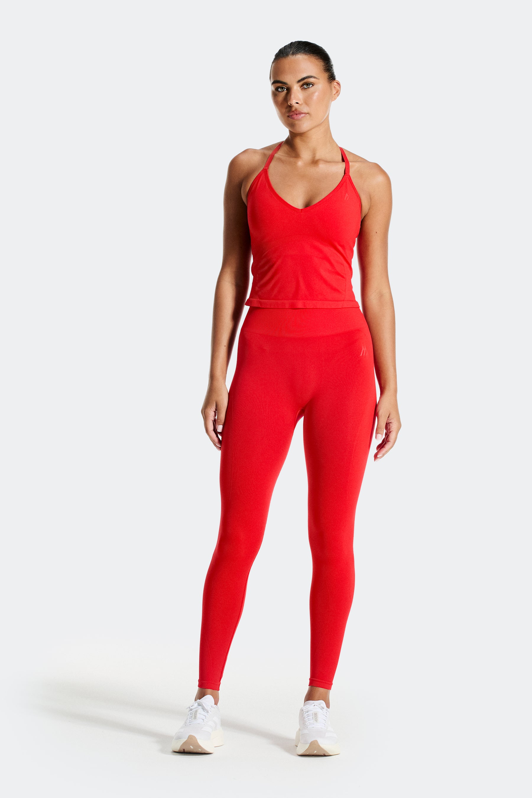 Muse Seamless Halter Neck Tank - Poppy Red