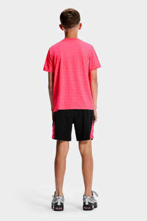 Boys Cube Short - Black/Shocking Pink