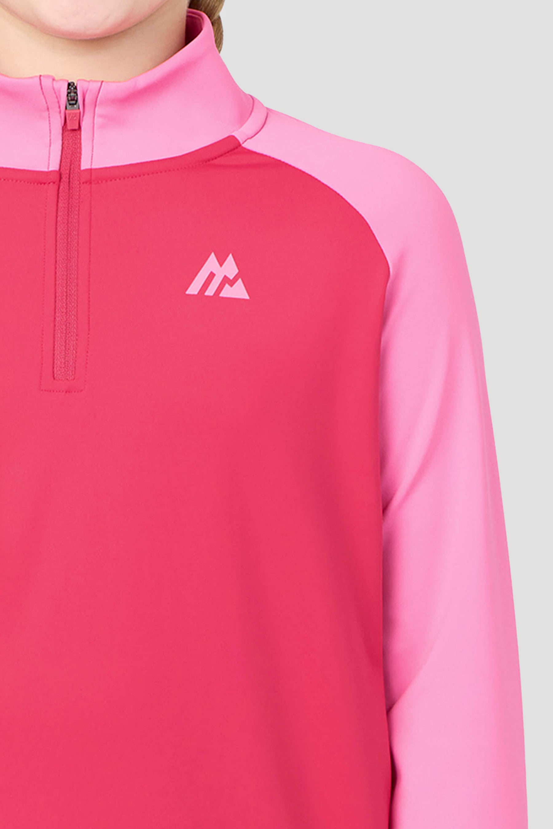 Girls Dash 1/4 Zip - Hibiscus/Framboise