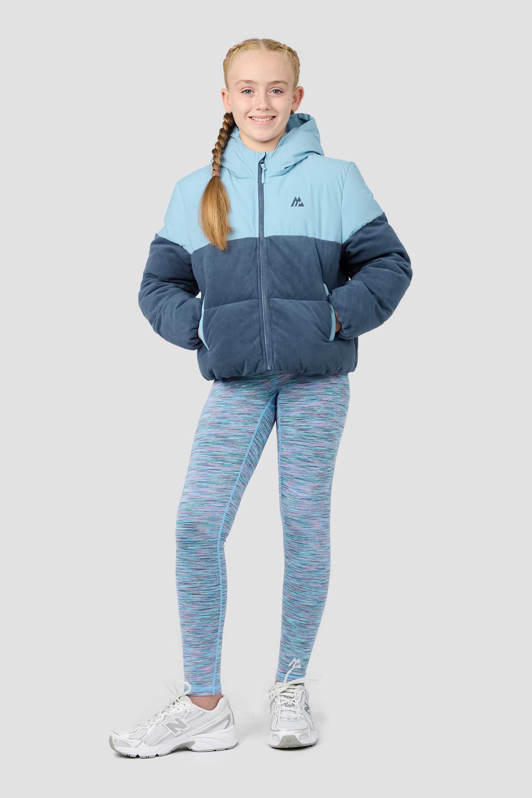 Girls Snowbird Jacket - Fresh Water/Greyed Indigo