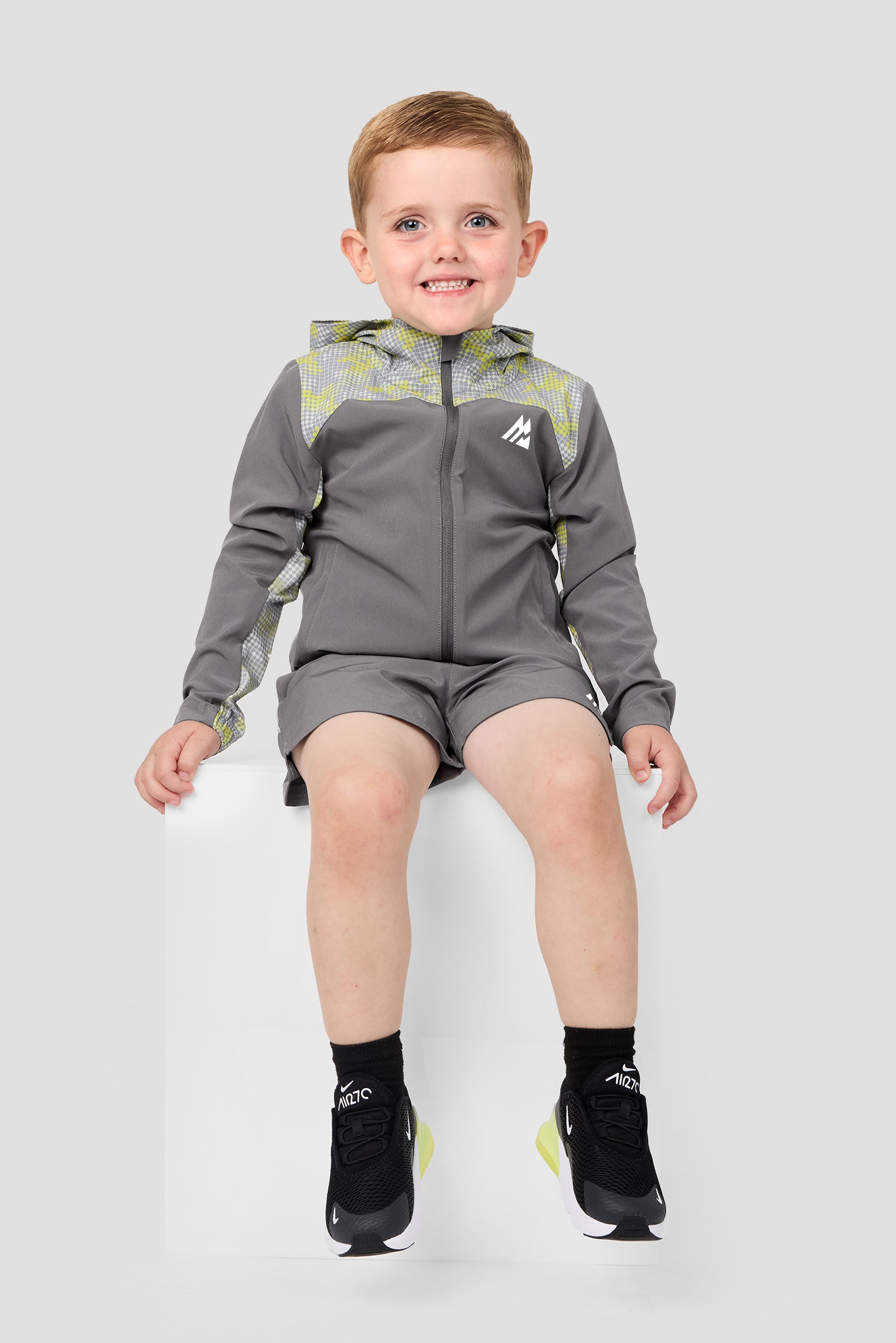 Infants Descent Print Jacket - Cement Grey/Platinum Grey