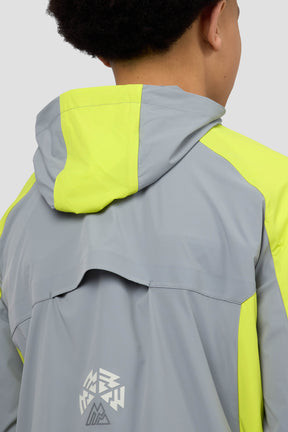 MTX Run Turbo Jacket - Platinum Grey/Electric Lime