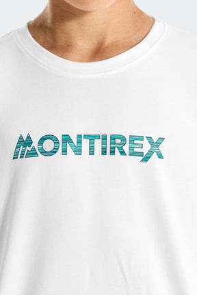 Boys Trail Linear Logo T-Shirt - White