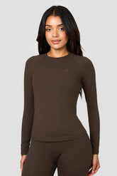 Form Long Sleeve T-Shirt - Cocoa
