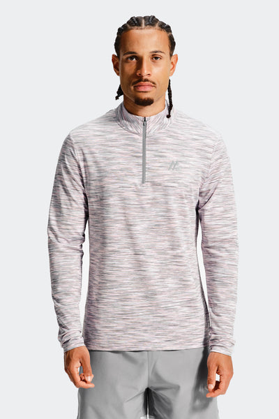 Montirex Trail 1/4 Zip Grey/Pink | Sportswear Gymwear Top