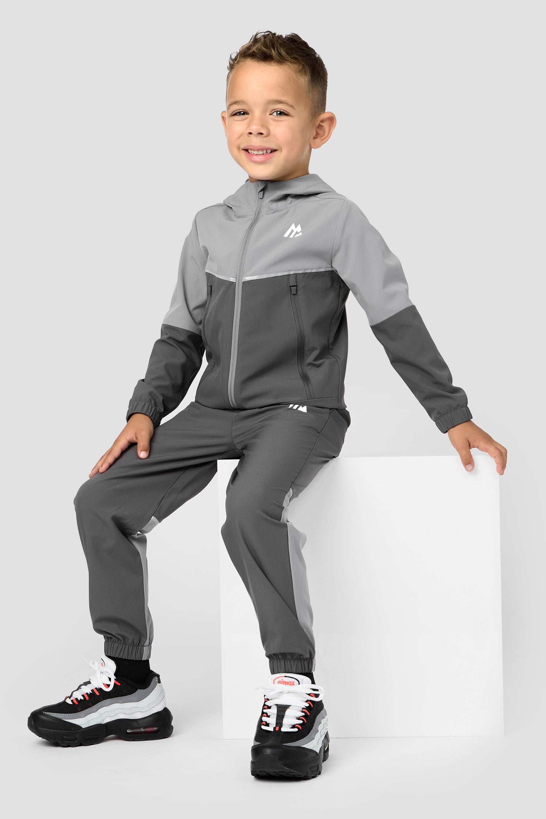 Infant Boys Trek Woven Jacket/Pant Set - Platinum Grey/Cement Grey