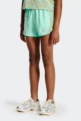 Girls Trail Panel Short - Green/Teal/Peach