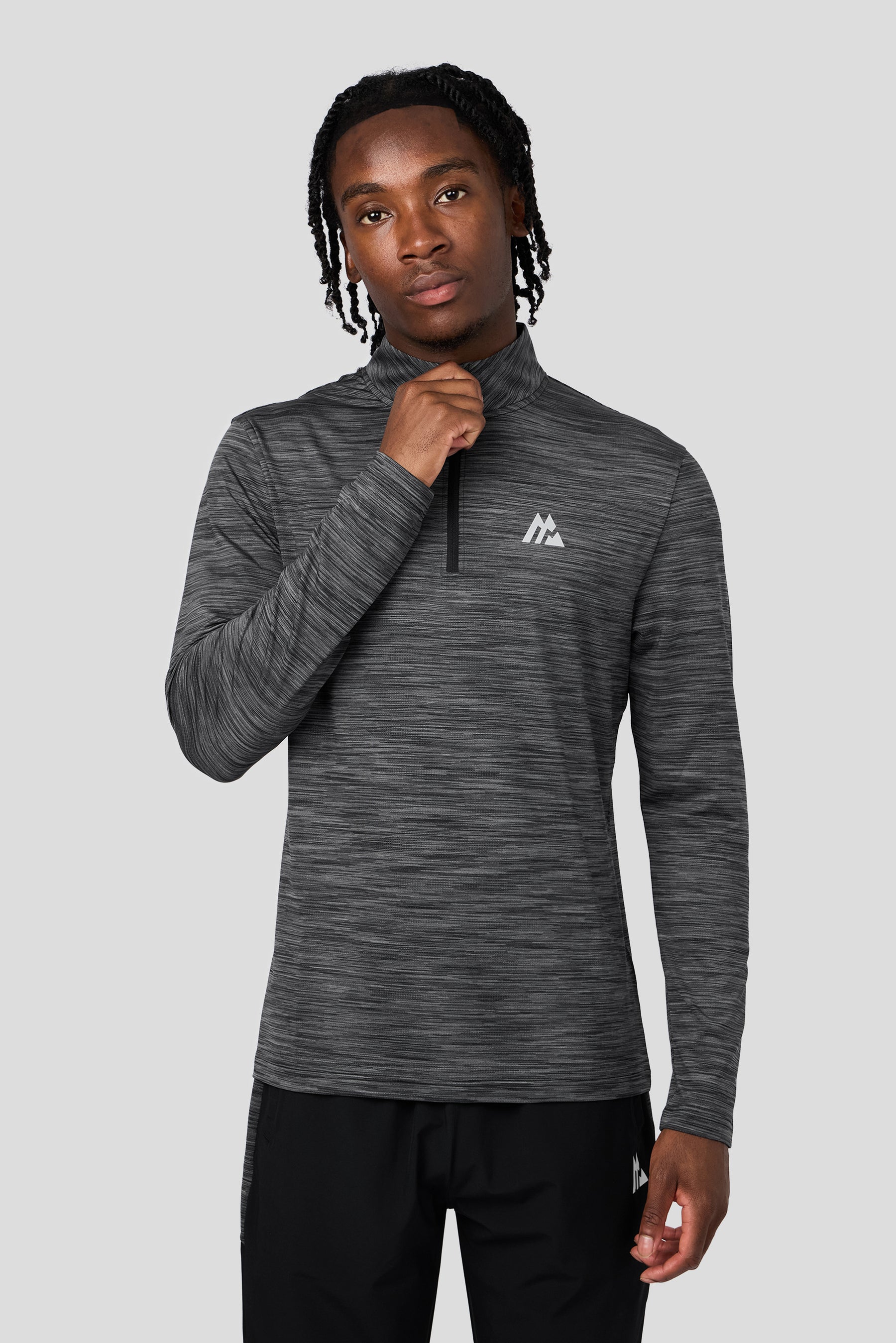 Trail 1/4 Zip - Black/Grey