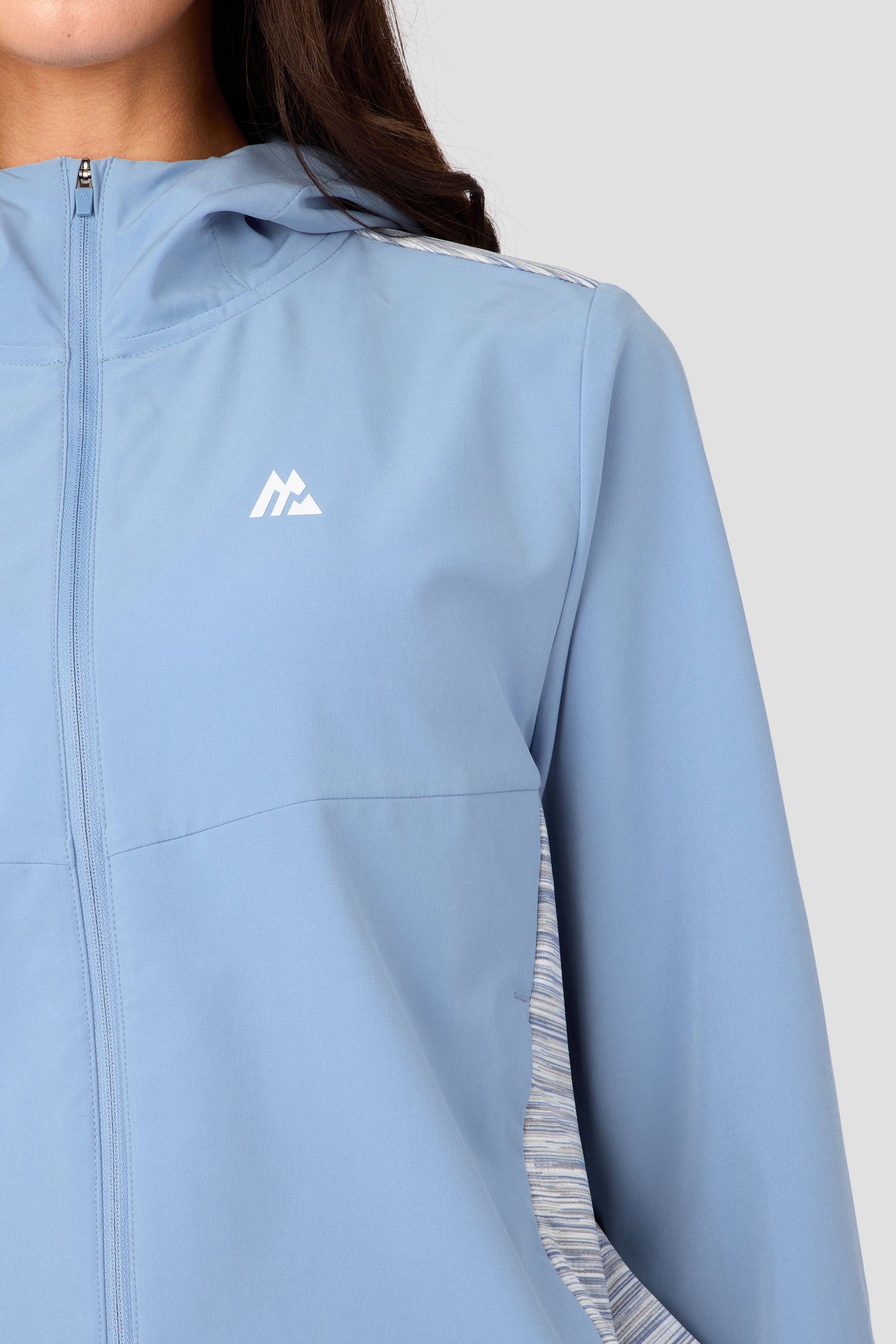 Women's Trail Windbreaker - Light Blue/Grey Multi