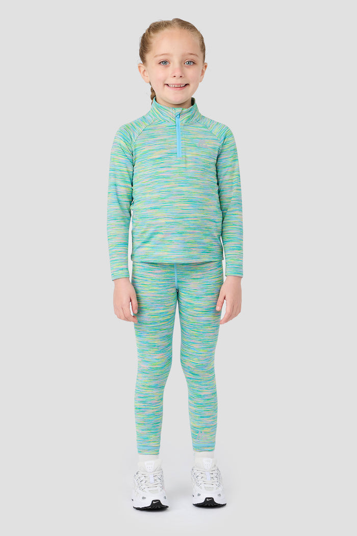 Infant Girl's Trail 1/4 Zip/Legging Set - Green/Blue/Lilac/Pink