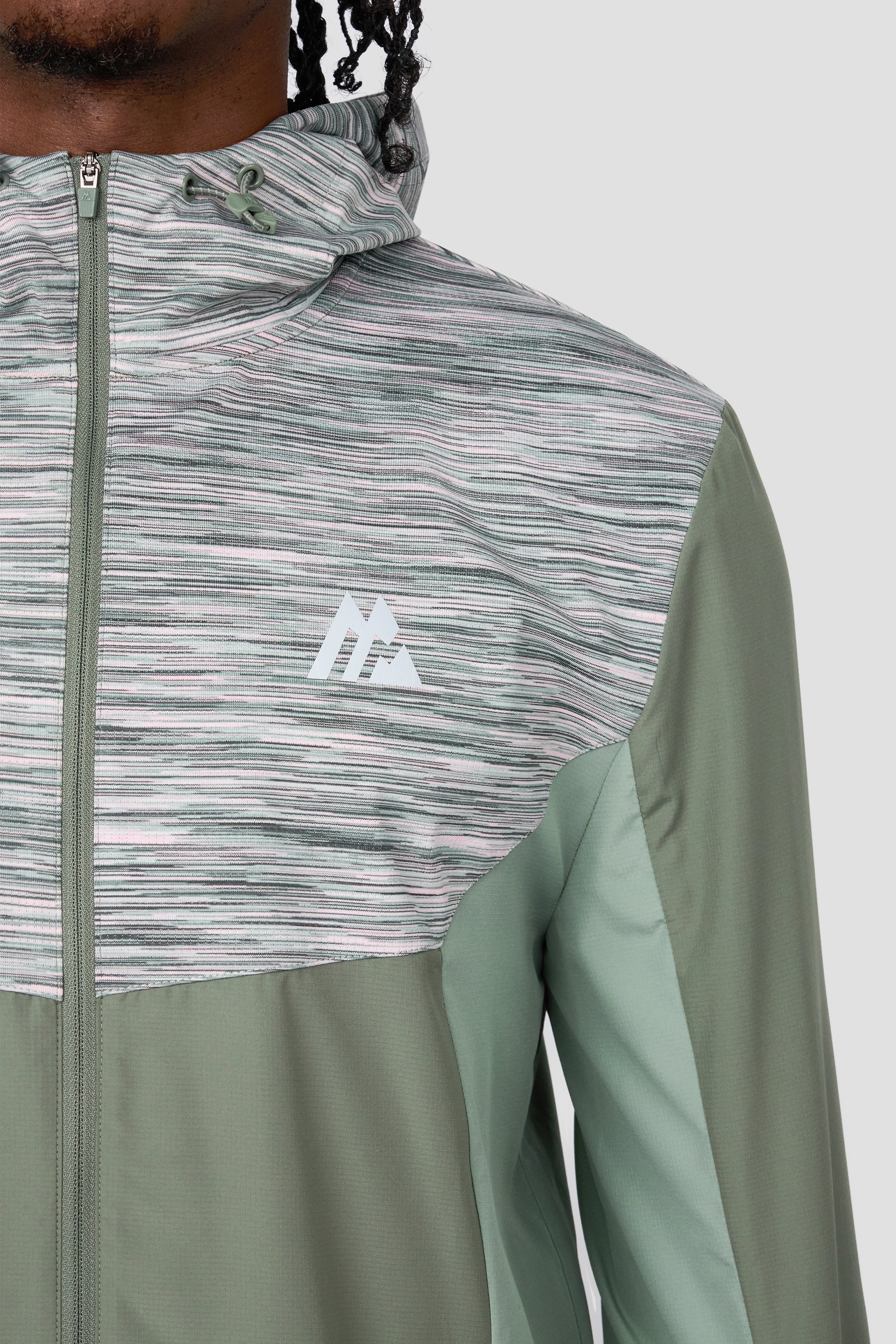 Montirex Trail Windbreaker Green Slate/Pink | Sportswear Gymwear