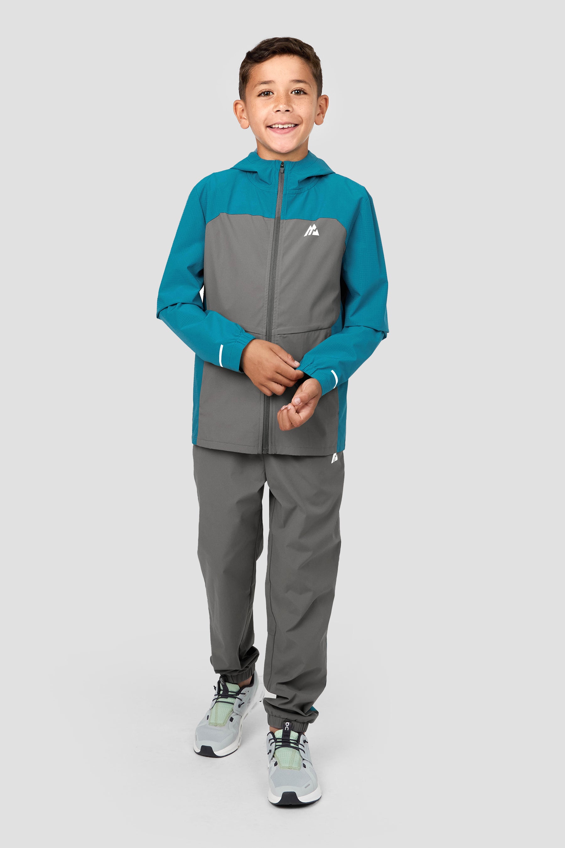Boys Trek Tech Jacket - Duck Blue/Cement Grey