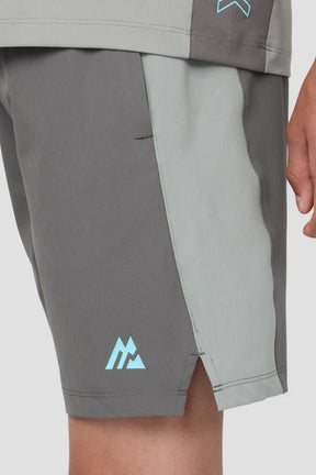 Boys Optic Short - Cement Grey/Platinum Grey/Neon Sky