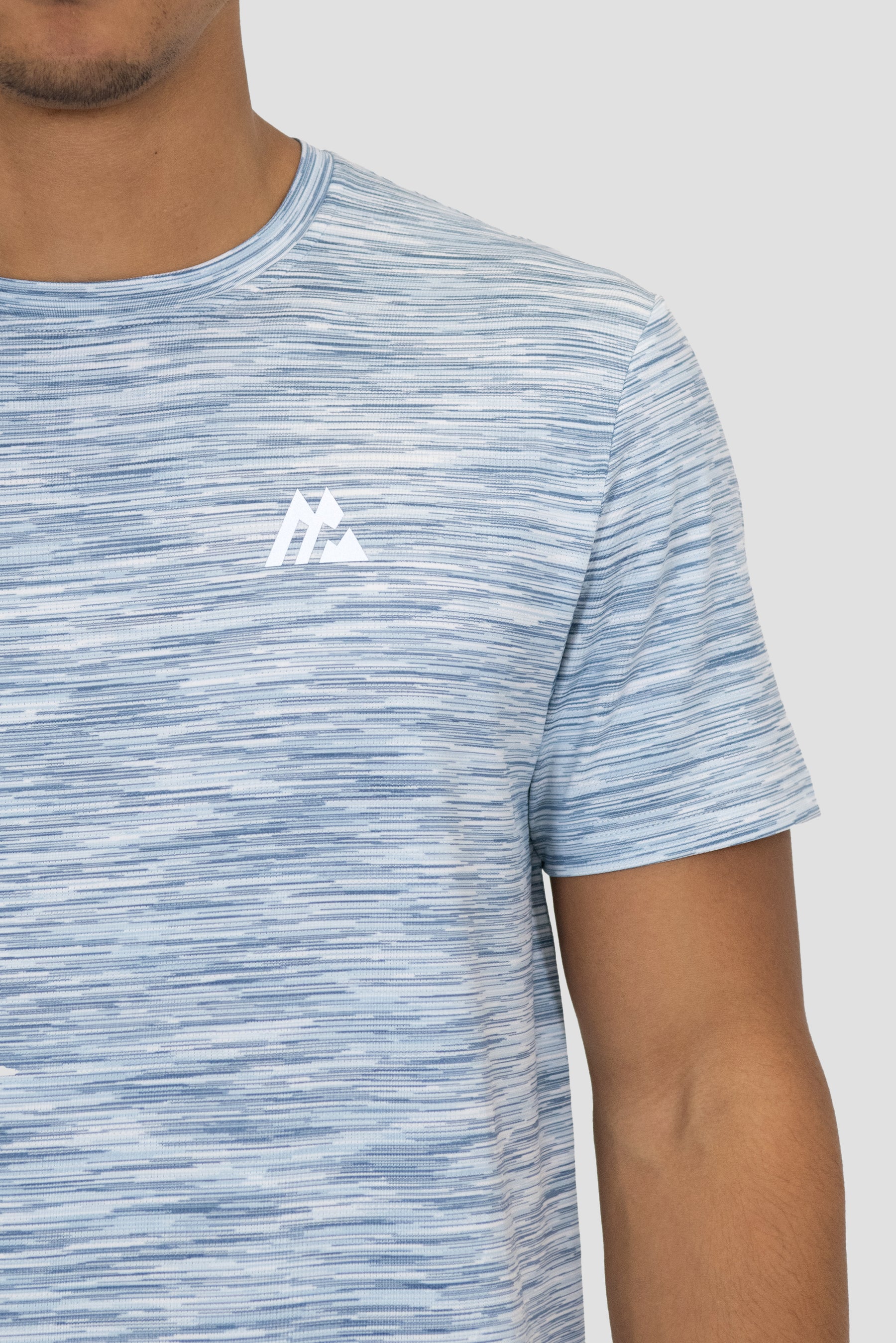 Trail T-Shirt - Grey/White/Blue