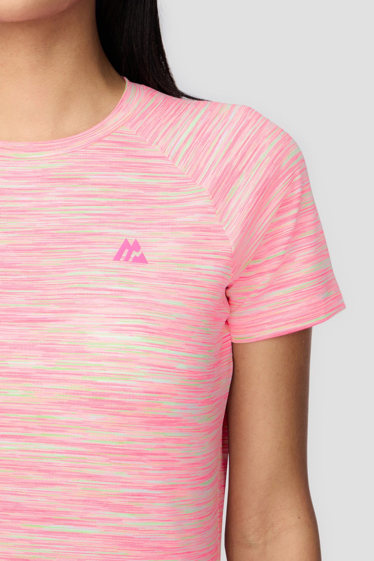 Women's Trail T-Shirt - Pink/Green/White