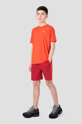 Boys Optic Short - Cranberry/Blazing Orange/Tangerine Glow