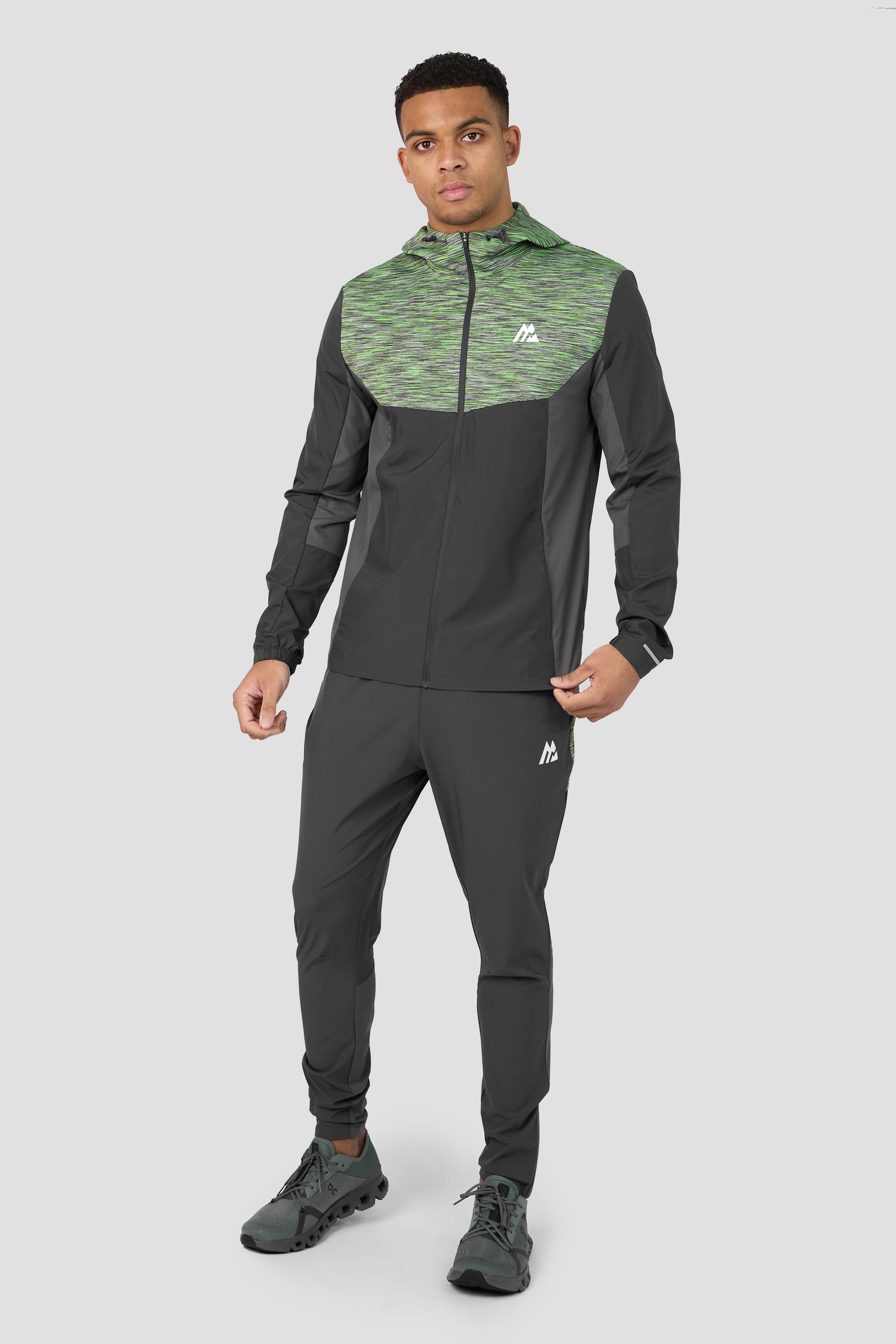 Trail Panel 2.0 Running Pant - Grey/Neon Green