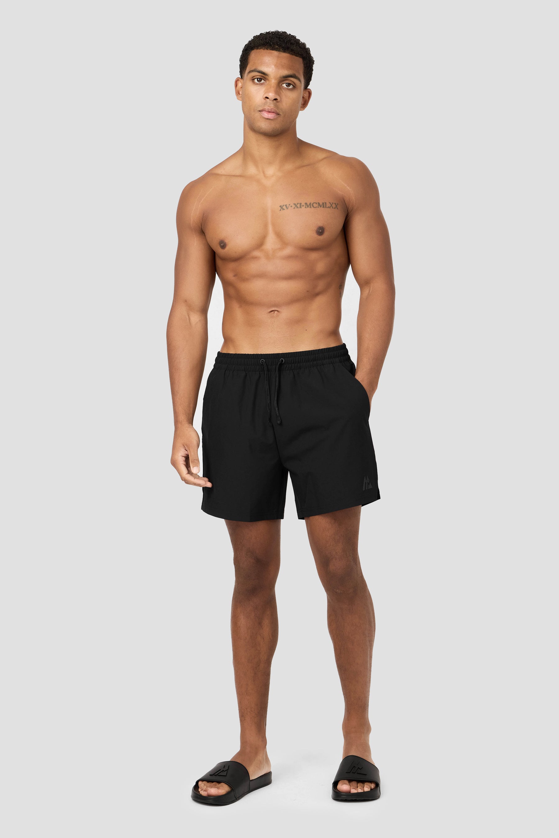Monogram Swim Short - Black