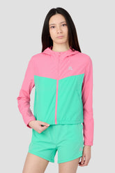 Girls Pace 2.0 Windbreaker - Tropical Lagoon/Pink Blossom