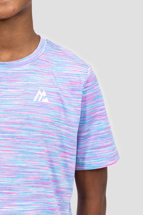 Boys Trail T-Shirt - Blue/Pink/White