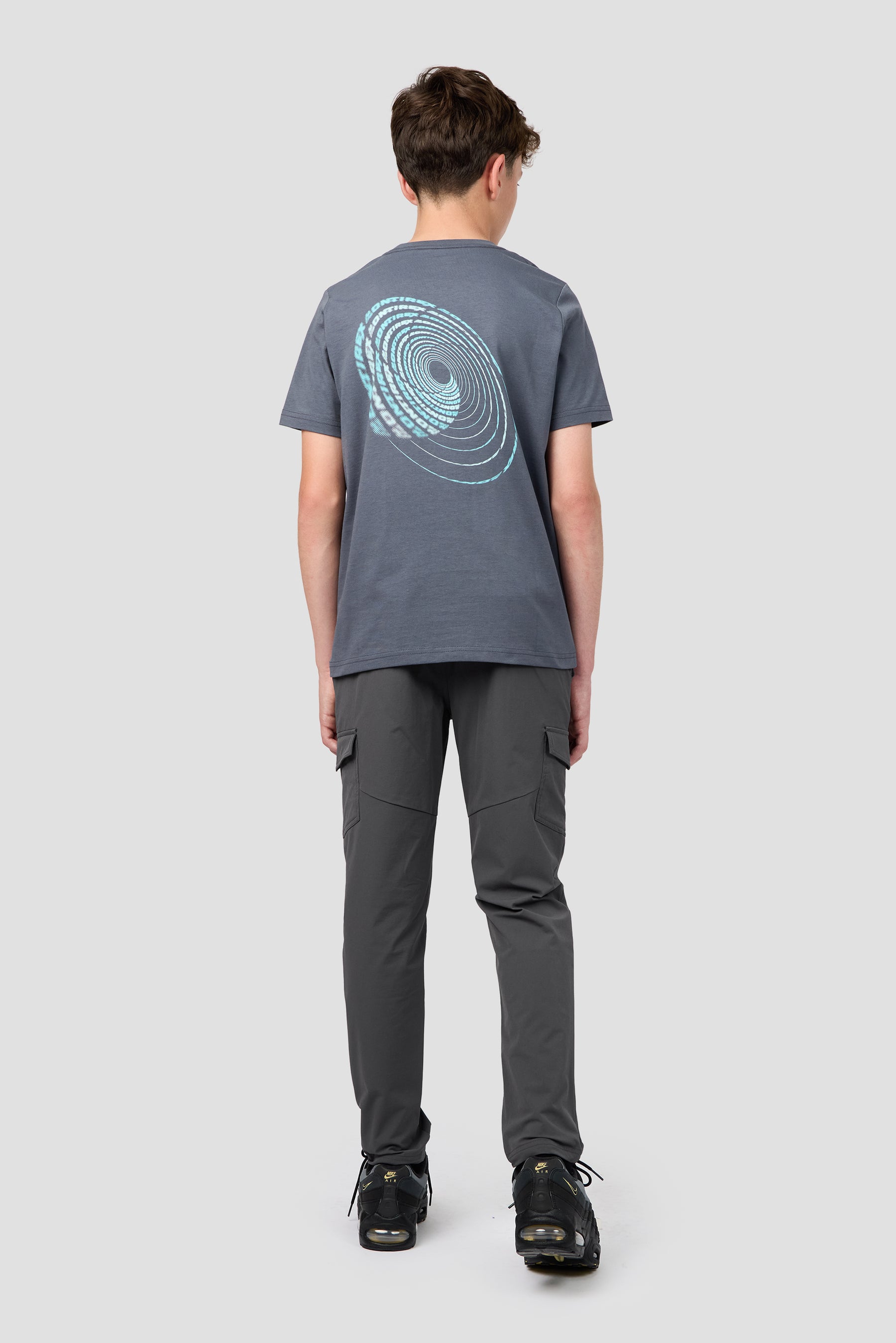 Boys Helix Graphic T-Shirt - Slate Grey