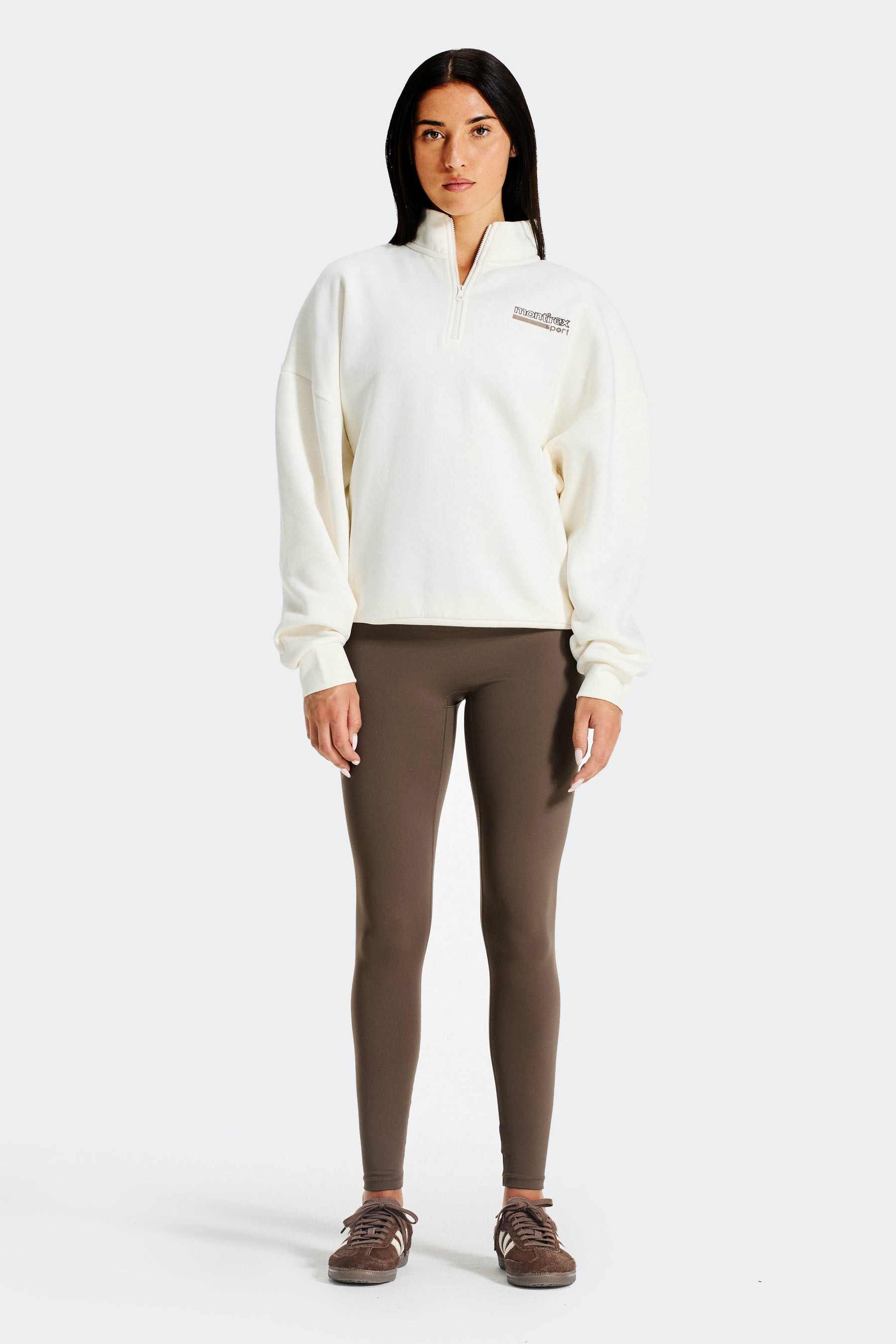 Track Graphic 1/4 Zip - Vanilla