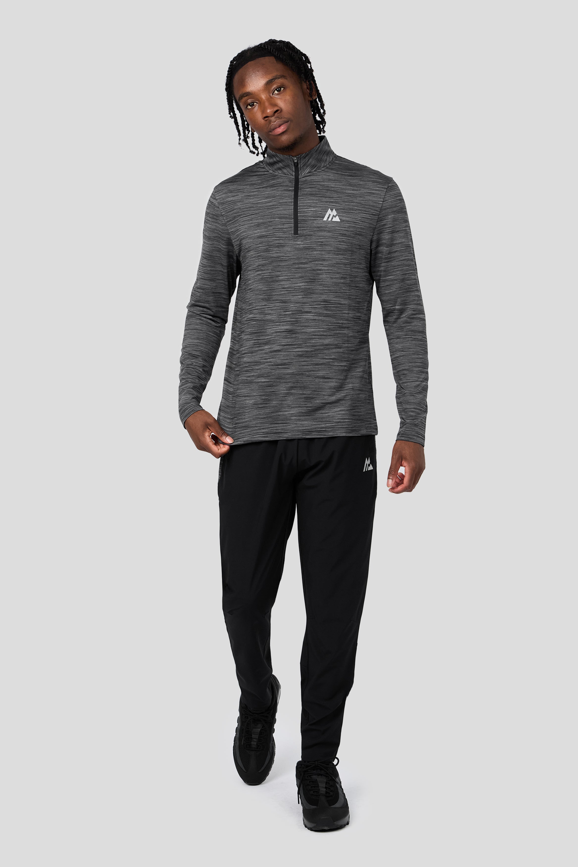 Montirex Trail 1/4 Zip Black/Grey | Sportswear Gymwear Top