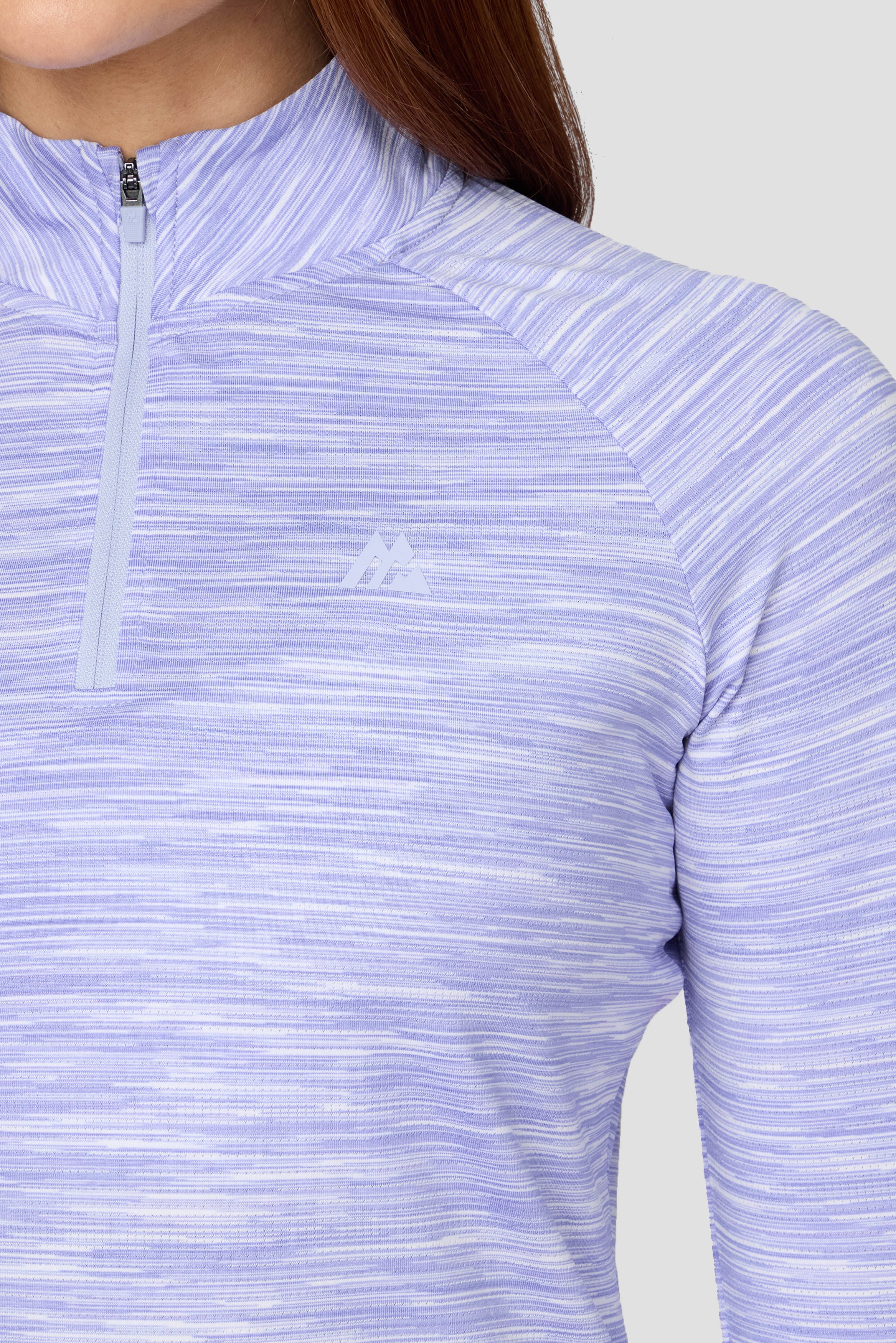 Montirex Women's Trail 1/4 Zip Sportswear - Lilac/White Gymwear