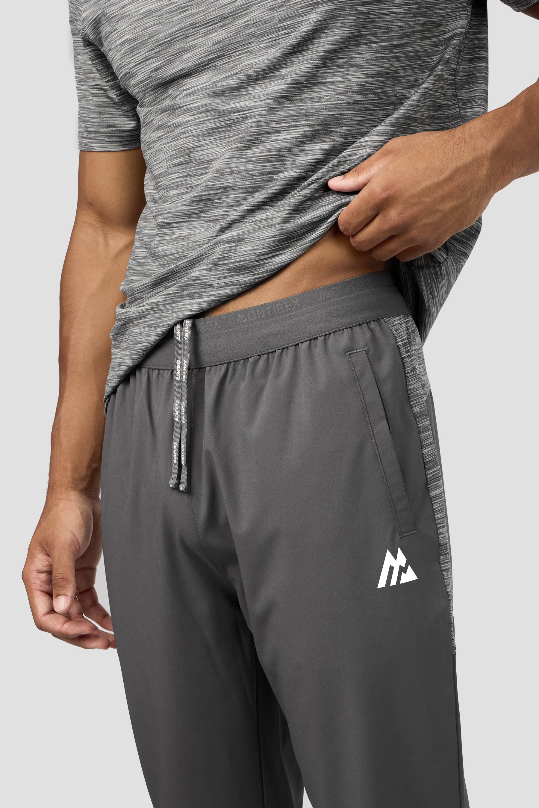 Trail Panel Running Pant - Grey Multi