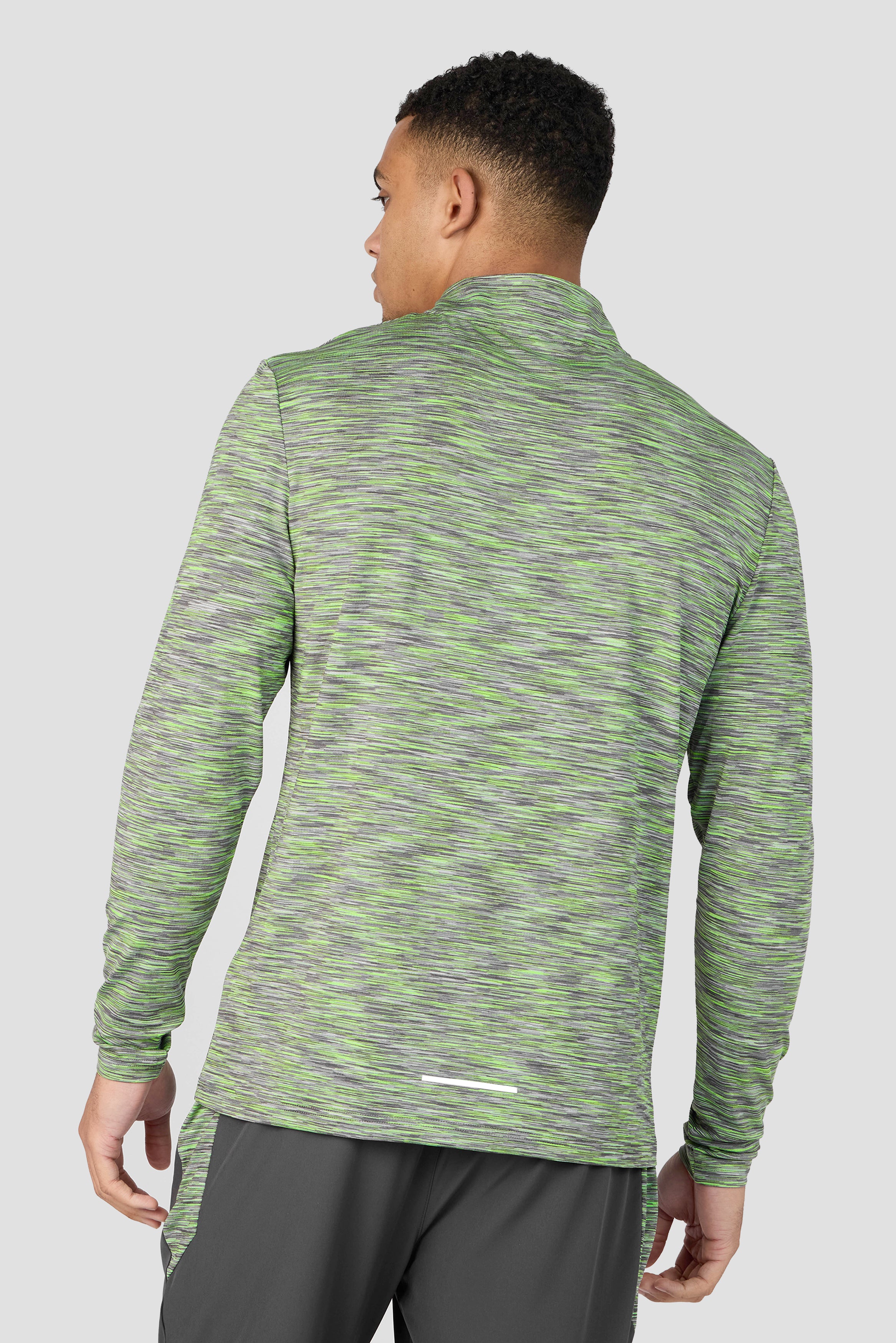 Montirex Trail 1/4 Zip Grey/Neon Green | Sportswear Gymwear