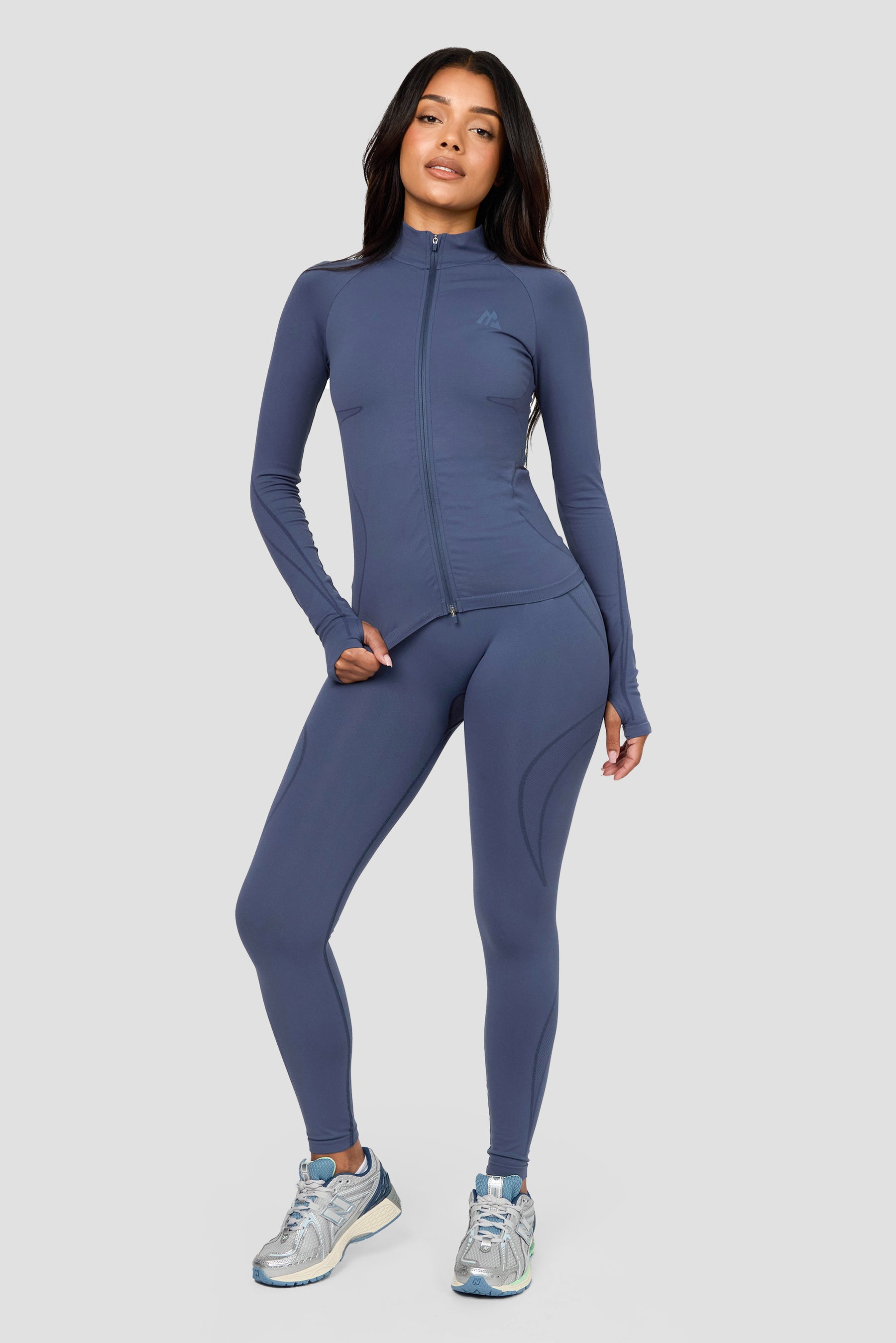 Evolve 2.0 Seamless Full Zip - Greyed Indigo