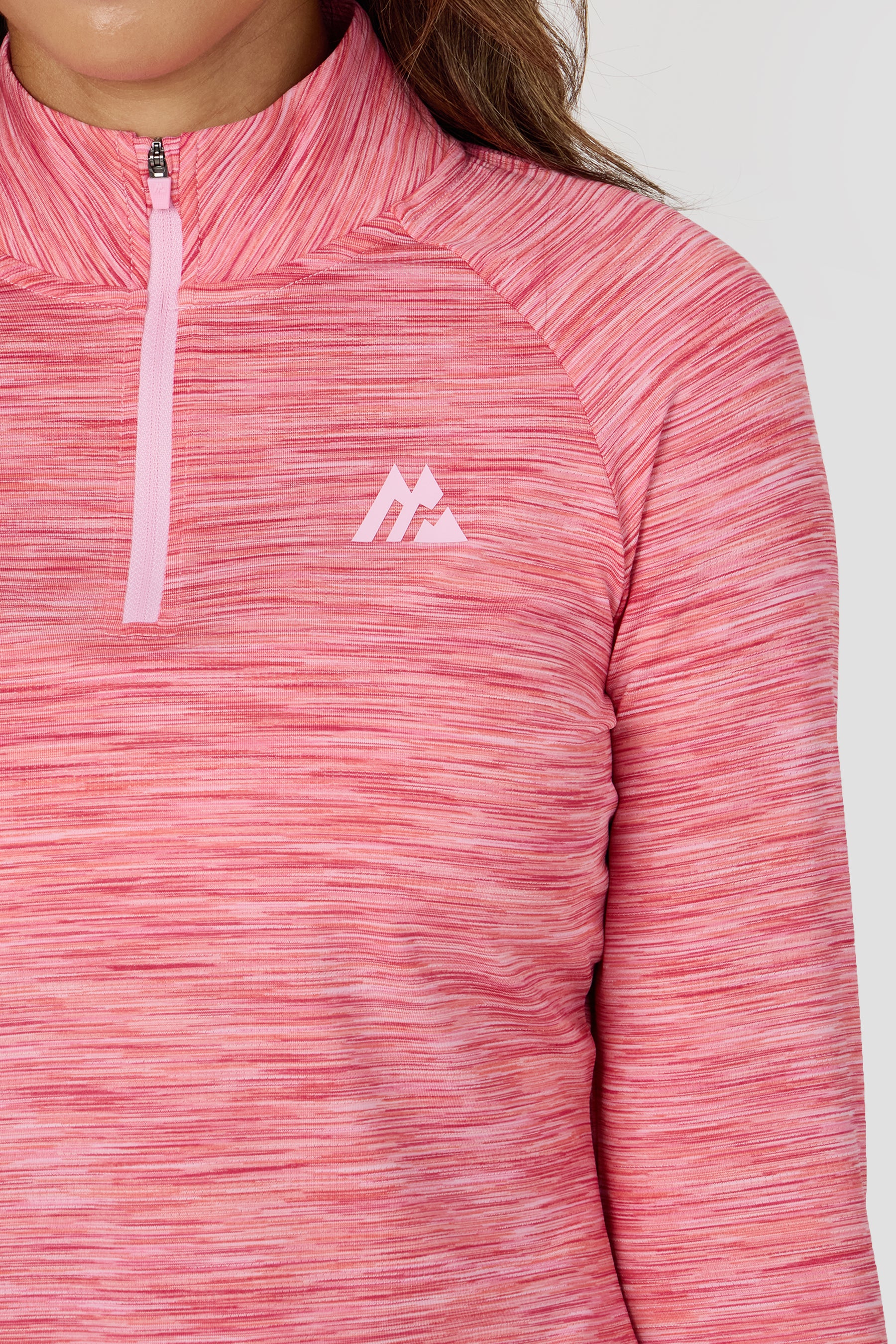 Trail 1/4 Zip - Pink/Orange Multi