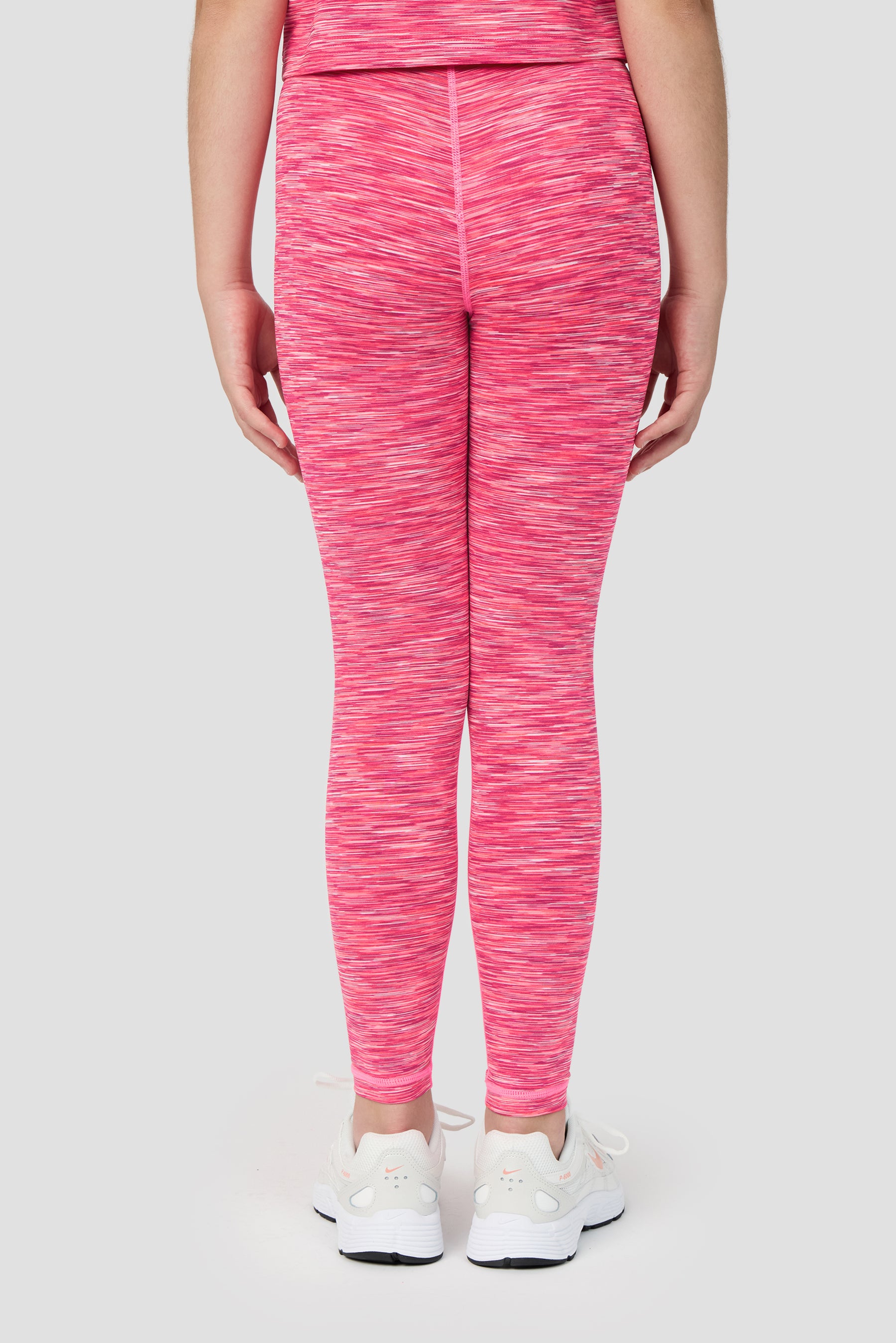 Girls Trail Icon Legging - Fuschia/White