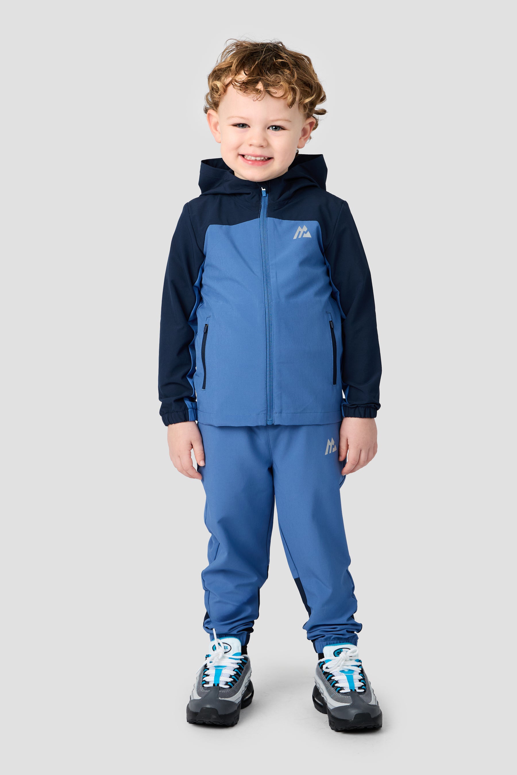 Infant Boys Pacer Jacket/Pant Set - Charcoal Blue/Midnight Blue